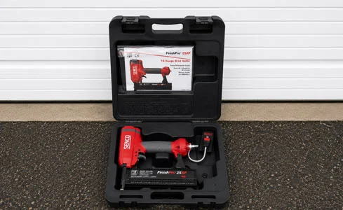 Brad Nailer - Open tool case with Brad Nailer