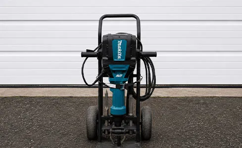 Breaker Hammer - Makita demolition hammer on cart