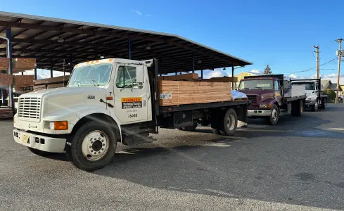 Delivery Service - Mountain road with semi-truck in view