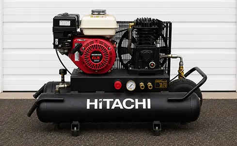 Gas Air Compressor - Hitachi industrial air compressor setup